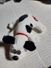 POUND PUPPIES Black and White PUPPY Plush toy TONKA 1985,VGC.