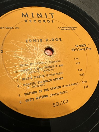 ERNIE K-DOE MOTHER-IN-LAW original 1961 MINIT LP 0002 Vinyl - Picture 6 of 9