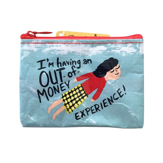 Blue Q Coin Pouch Purse Recycled Eco Friendly Retro Travel Wallet Small