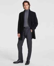 Calvin Klein Men's Prosper Wool-Blend Slim Fit Overcoat 38S