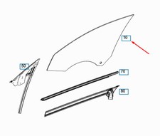 Mercedes-Benz CLA Coupe C117 Front Left Door Window A1177250110 NEW Genuine