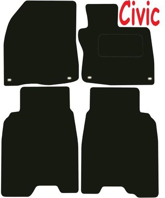 Honda Civic Tailored Car Mats Deluxe Quality 2012 2011 2010