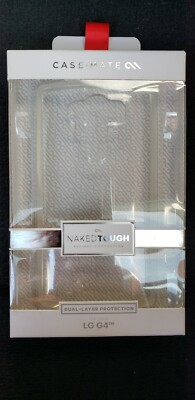 Case-Mate NakedTough Dual-Layer Protection Case for LG G4 - Clear - Brand New