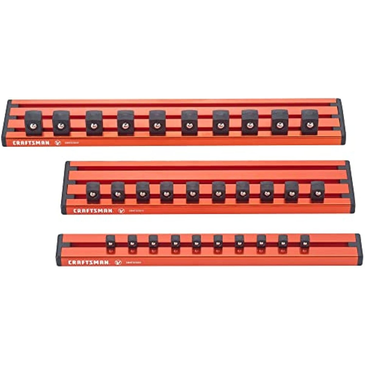 Craftsman V-Series Socket Organizer Magnetic Orange 3 Piece