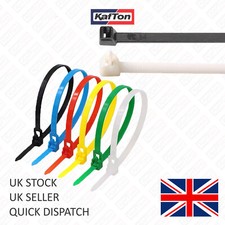 Releasable / Reusable Cable Ties Black Natural Nylon Cable Ties