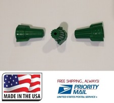 (500) Green Double Winged P11 Twist Nut Wire Connector Grounding Made in USA