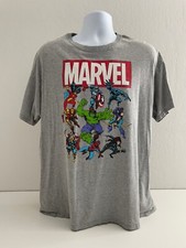 Camiseta Marvel Para Hombre Talla XL Gris Super Hero Avengers Manga Corta Cuello Redondo