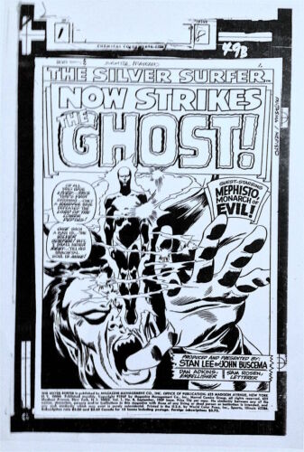 JOHN BUSCEMA  SILVER SURFER  MEPHISTO  The GHOST 1960s MARVEL  ART TRANSPARENCY  - Picture 1 of 4