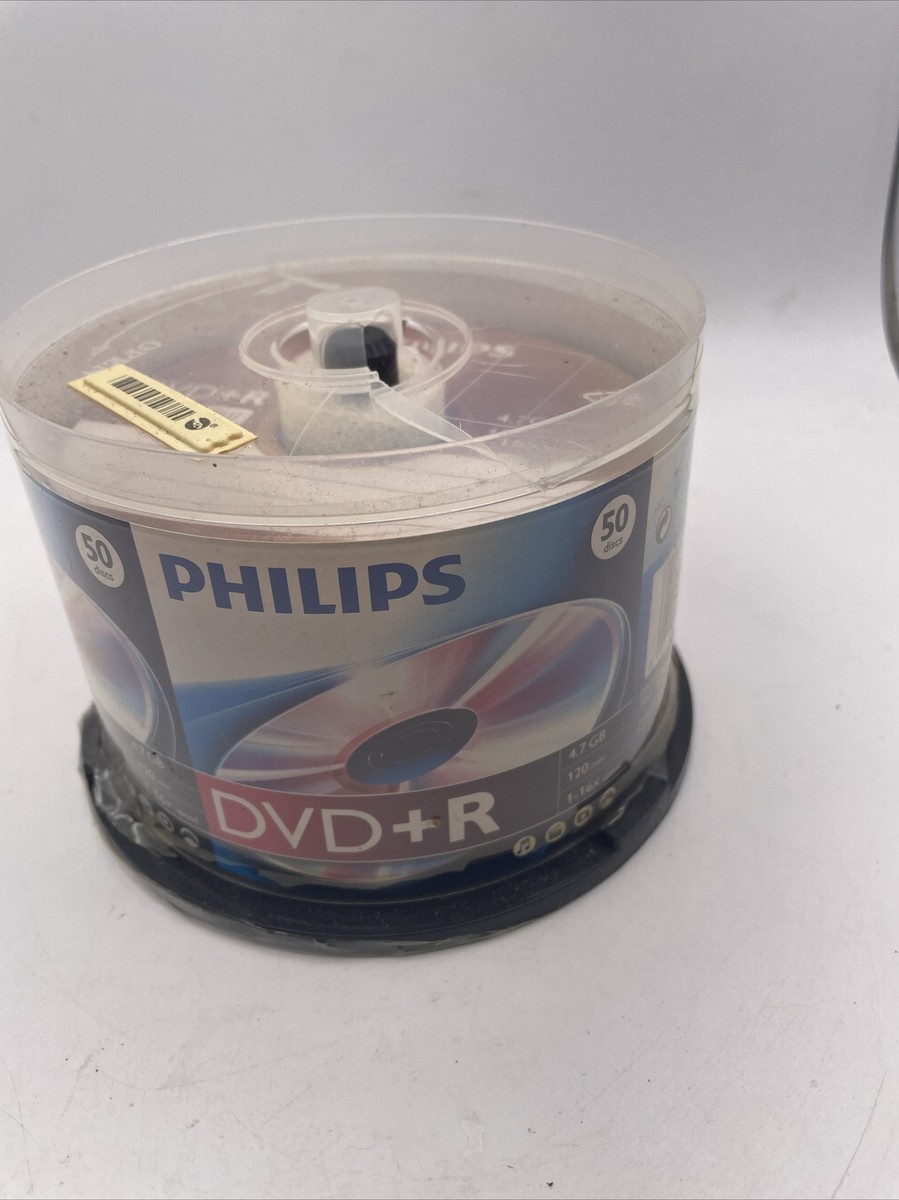 PHILIPS DVD +R 50 Disk SET OF DISKS 4.7 GB 120 MIN 1-16x SPEED