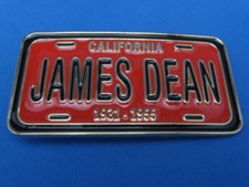 LICENSED QUALITY JAMES DEAN METAL BELT BUCKLE MADE IN USA ORANGE /GOLD/BLACK #4