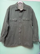 Mens Levi's Overshirt. Large. Green. Heavy Cotton. Lined Shirt Jacket. SKU 40020