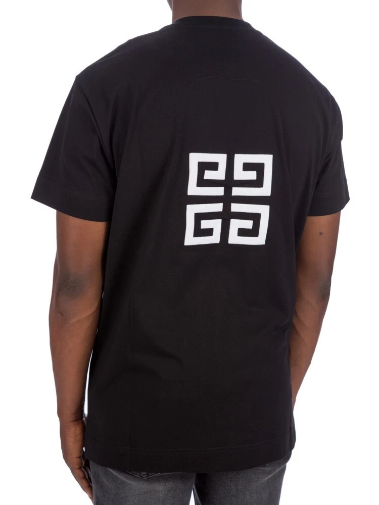 Authentic Givenchy 4g Embroidered T shirt Black Oversize Fit