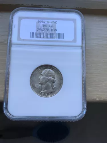 1954-S Washington Quarter NGC MS-66