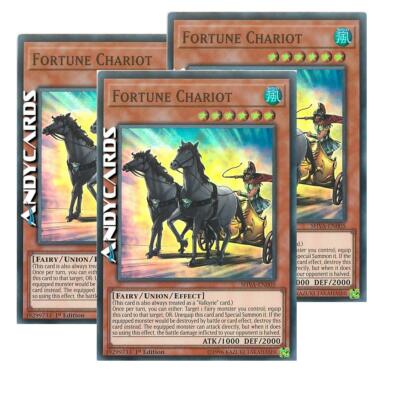 3x FORTUNE CHARIOT   (Glückswagen)   Super R   SHVA EN005   YUGIOH!