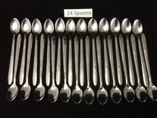 Lot of 24 Spoons Stainless Steel Long Handle Ice Tea Coffee 7.5" long by 1 1/4"