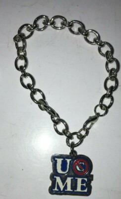2010 WWE AUTHENTIC JOHN CENA U CANT SEE ME BRACELET  7.5 INCH CHAIN 