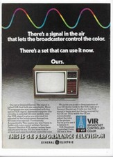 1977 General Electric GE Color Television & Carlton Cigarettes Vintage Print Ads