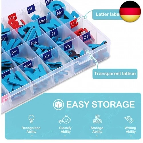 Hautton Magnetische Buchstaben und Zahlen, Magnetbuchstaben ABC Alphabet Set - Bild 2 von 4