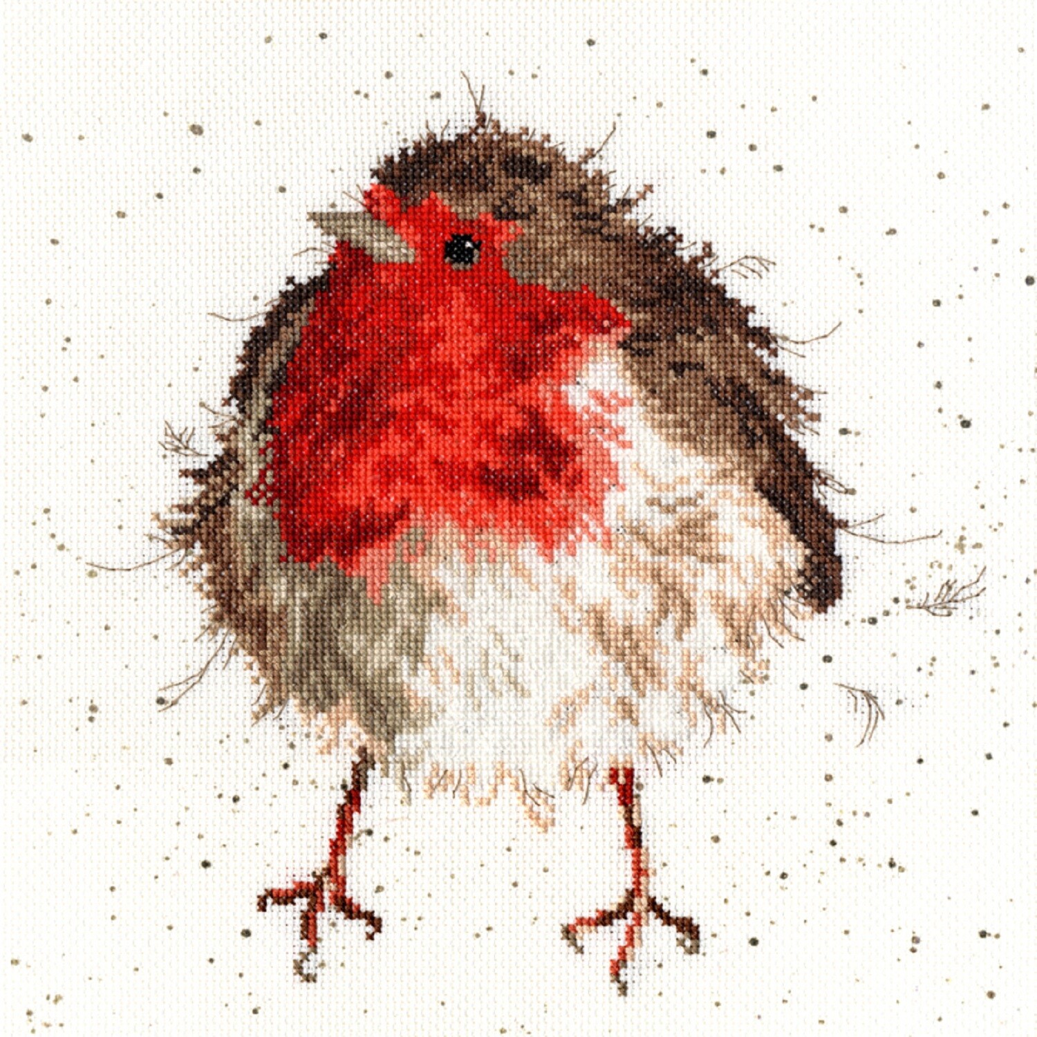 Bothy Threads XHD5 Wrendale Jolly Robin Cross Stitch Kit by Hannah Dale