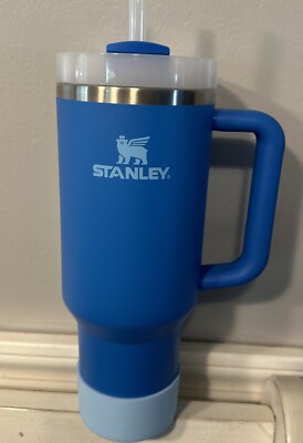 EUC Stanley 40oz Tumbler Azure Blue - Bottom Bumper - Meticulously