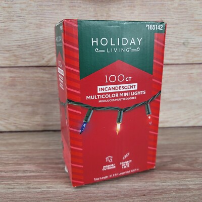 NEW Holiday 100 Count 21.9 FT Multicolor Christmas String Lights Indoor/Outdoor