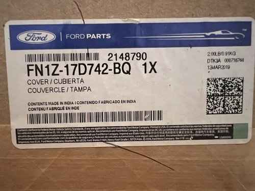 FN1Z17D742BQ NEW OEM RIGHT MIRROR CAP 2018 - 2022 FORD ECOSPORT