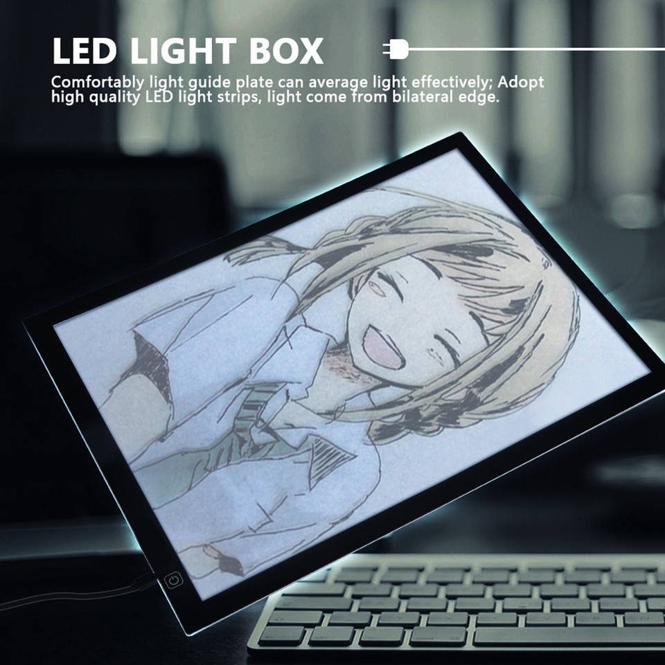 A3 LED Light Box Tracing Drawing Board Art Design Pad Copy Lightbox Day