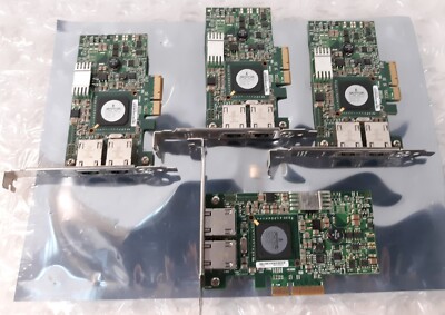 Lot of 4 Dell Broadcom Dual Port PCIe Gigabit Network Adapter 0G218C *AS IS*