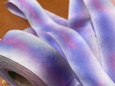 silk ribbon 1" on the bias hand dyed 1yd made USA lavender rose