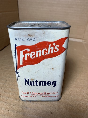 Dispensador de latas de especias de nuez mostaza de colección 4 oz AVD lata mostaza RT compañía francesa - Imagen 6 de 12