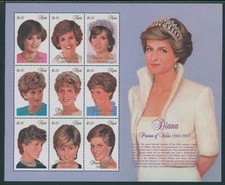 Nevis Scott #1030 MNH SHEET In Memoriam 1997 Princess Diana 1961-1997 CV$7+