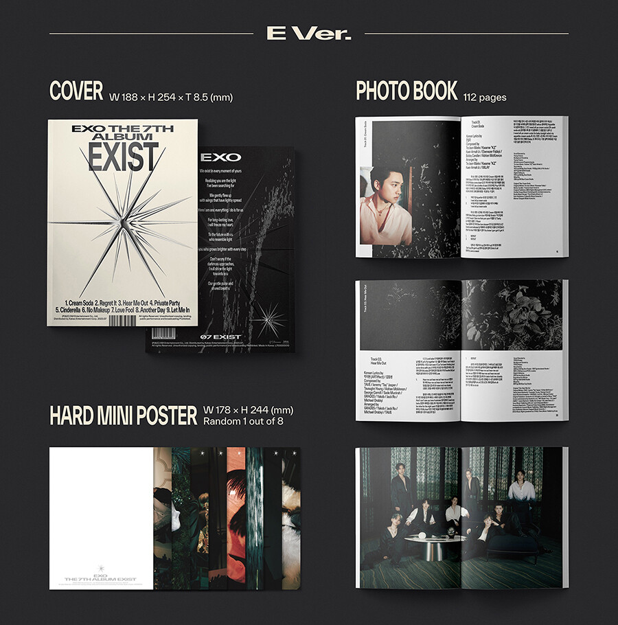 EXO [EXIST] Album PHOTO BOOK 3 Ver SET/3 CD+3 Photo Book+7 Card+