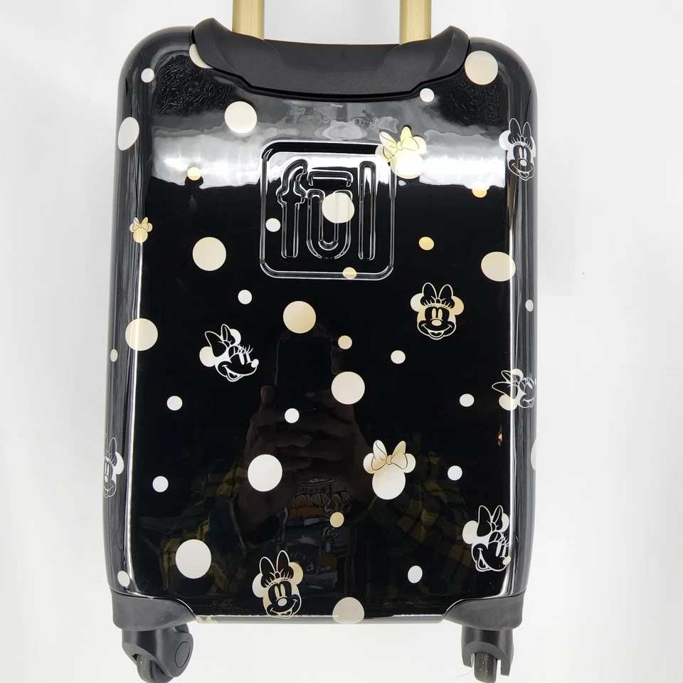 FUL Disney Minnie Mouse Polka Dot Hard Side Carryon Spinner Suitcase Luggage 21" - Image 2 of 4