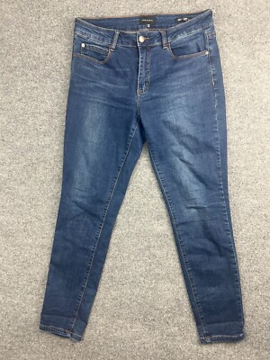 Tahari Kelly Jeans Women's 8/29 Blue Denim Classic Skinny Mid Rise Ankle |  eBay