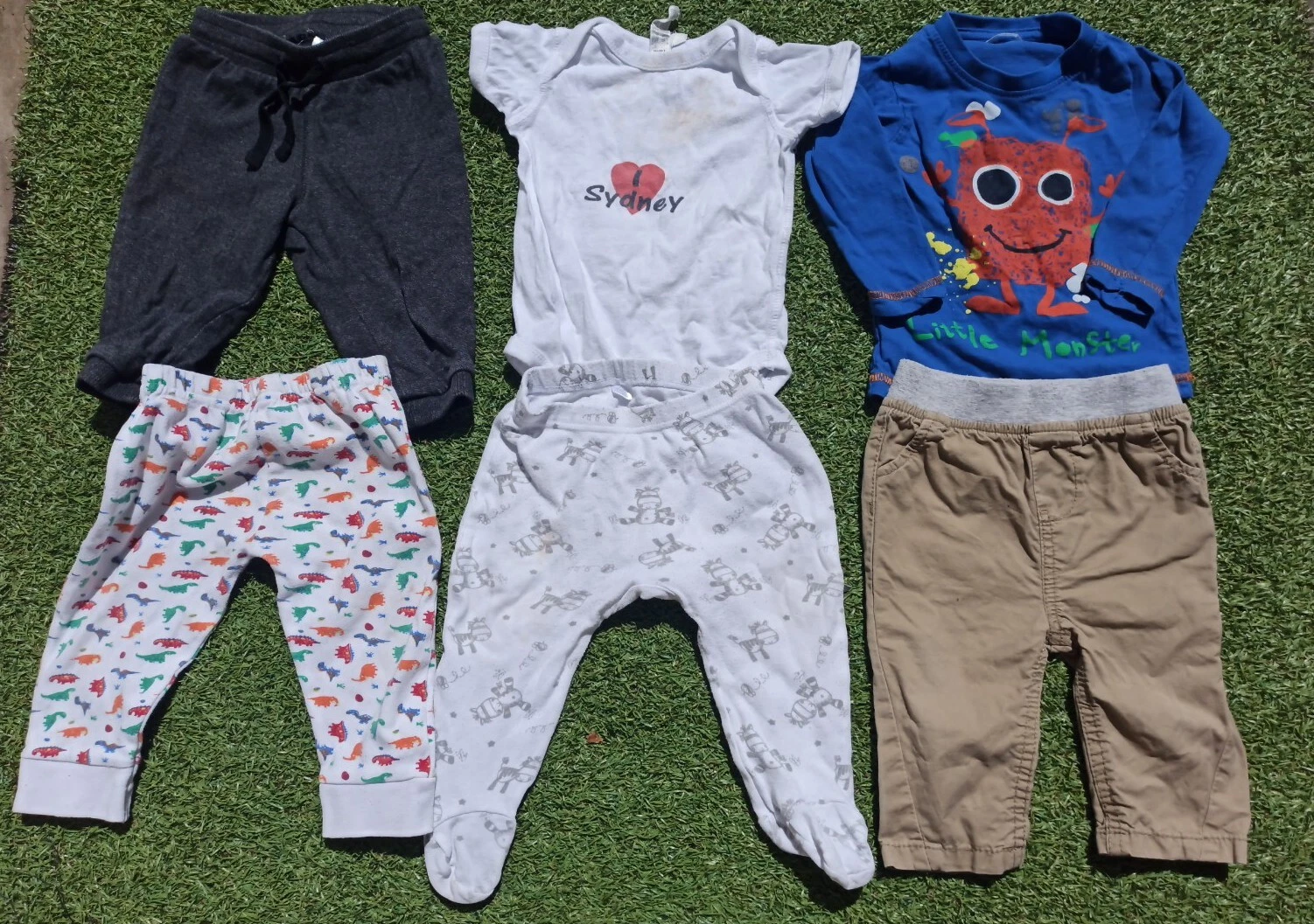 6 Pieces Baby Boy Clothes Bundle T Shirt Trousers 6-12 Months