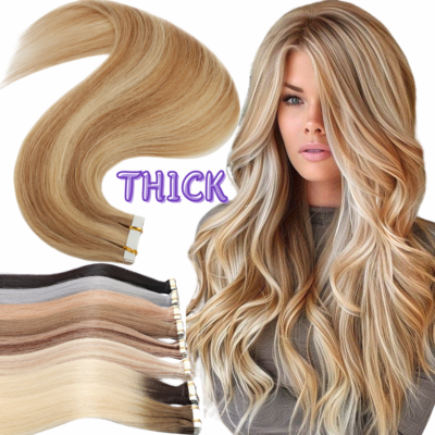 #ad #ad Tape In Russian Remy Human Hair Extentions Full Head Thick Skin Weft 60PCS 150G $121.78