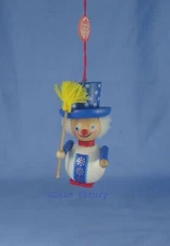 Steinbach Wooden Ornament NOS New in Package 3" Germany Snowman