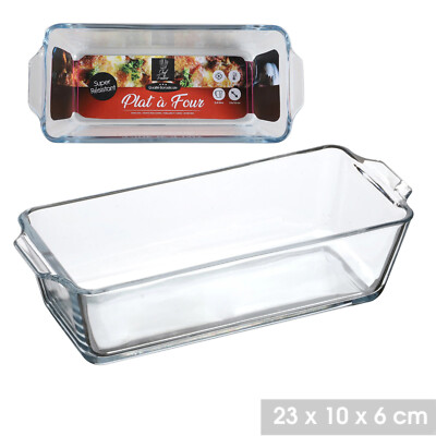 Glasbackform Rechteck 800ml Tortenglasblech Ofenfest Form Küche Haushalt