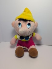 Walt Disney's Productions Classic Pinocchio Plush Stuffed Toy 8" Vintage 80's
