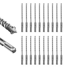 SALI SDS Plus Rotary Hammer Drill Bit 20Pcs 3/16"*6" Concrete Drill Bit Kit Cros