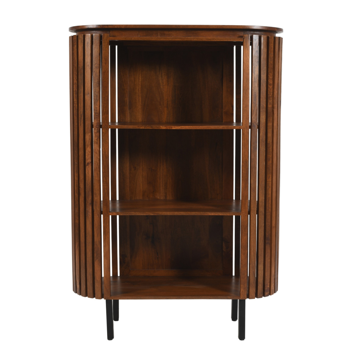 B&Q - Slatted Medium High BookcaseMango WoodL40 X W100 X H145 Cm - Image 3