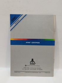 Centipede (Atari 5200, 1983) with manual, and overlay.