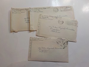 4 WW2 Letters Navy Sailor Brookline Massachusetts War Lot Trafalgar Indiana WWII