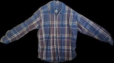 VTG Wrangler 90s Western Blue Pearl Snap Shirt Men's Large Long Sleeve Cowboy