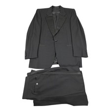 Corneliani Cerimonia Tuxedo Suit Black Wool Formal Italy IT 52 US 42R 34X30