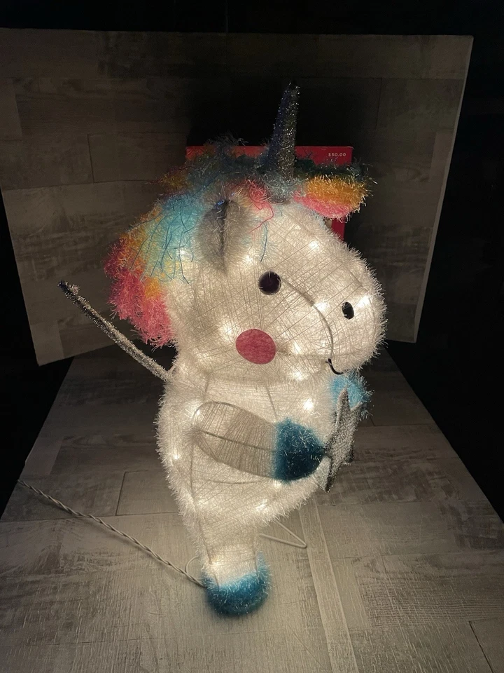 Wondershop Target Tinsel Lit Unicorn RARE Outdoor Christmas Yard Decoration - Image 3 of 4