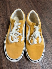 Vans Off The Wall Old Skool Canvas Sneakers Size Boy s 4.5/Women s 6 In Mustard