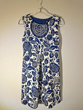 A Pea in the Pod Maternity Dress Blue Flower Size Small Aline Dress