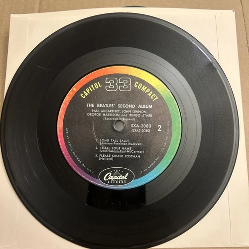 The Beatles Second Album Capitol 33 Compact SXA-2080 JUKEBOX 7" Vinyl SUPER RARE