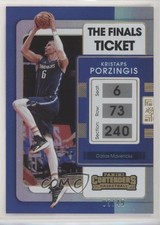 2021-22 Panini Contenders The Finals Ticket 9/49 Kristaps Porzingis #38 s3g